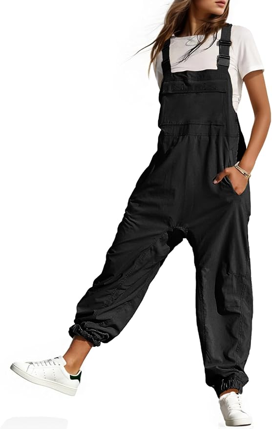 Casual Overalls Baggy Adjustable Straps Bib Jogger Jumpsuits Cute Cozy Outfits